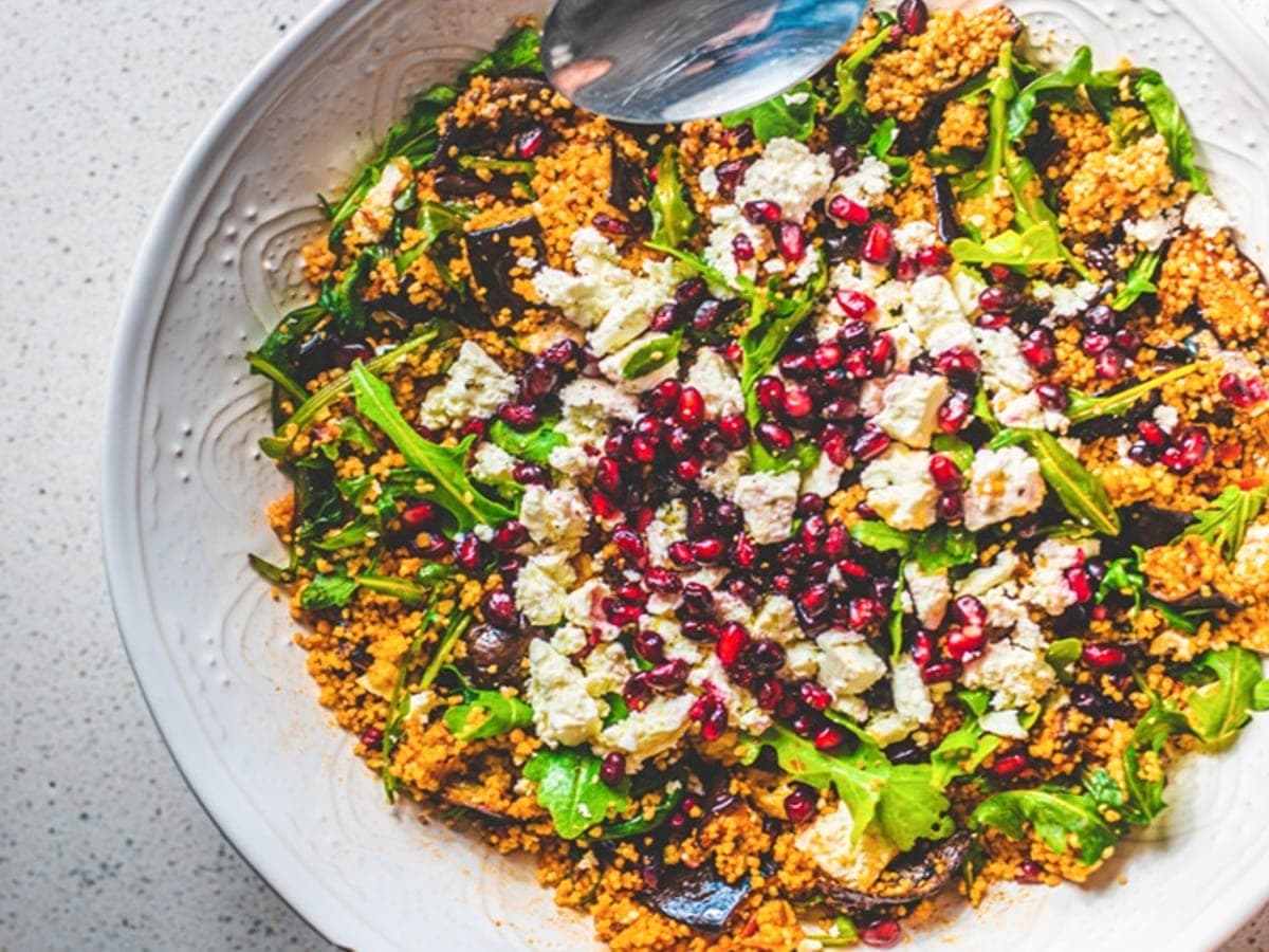 Aubergine couscous salad — Turkish recipe
