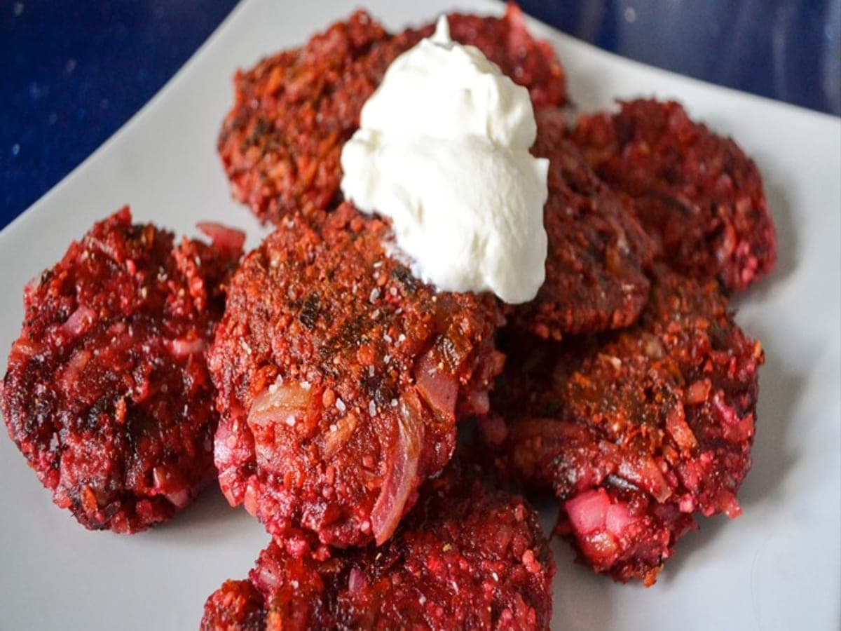 Beetroot latkes — Ukrainian recipe