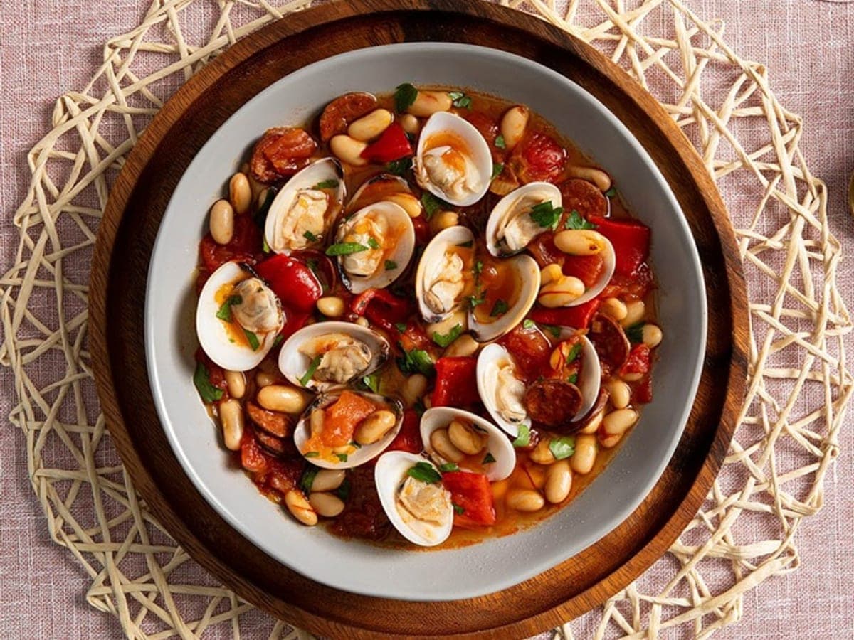 Clam, chorizo & white bean stew — Spanish recipe