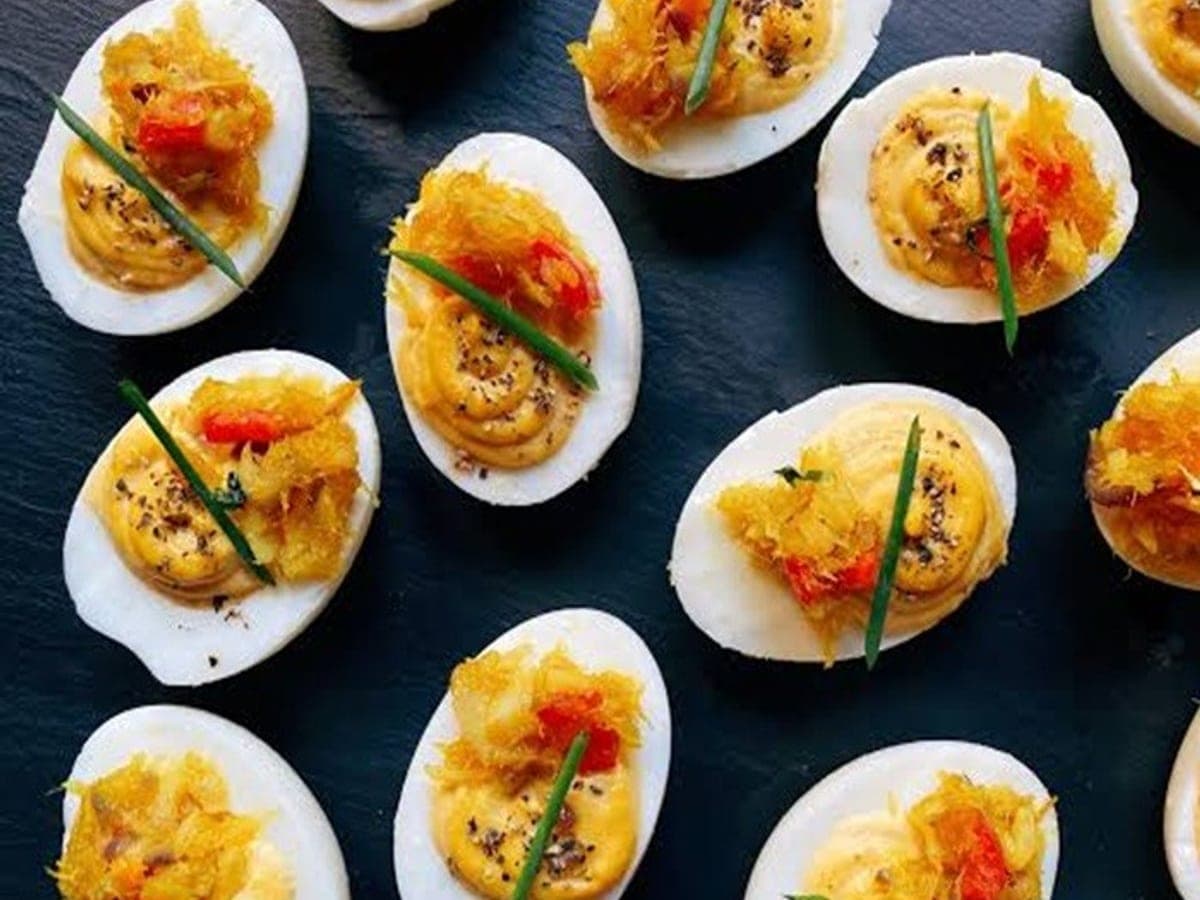 Codfish deviled eggs — International recipe