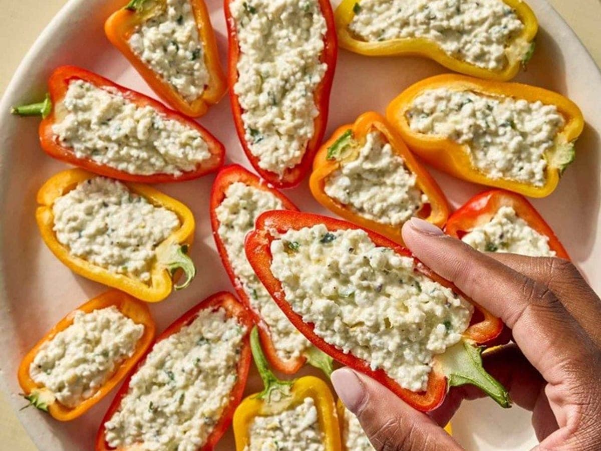 Cottage Cheese And Feta Stuffed Peppers — International recipe