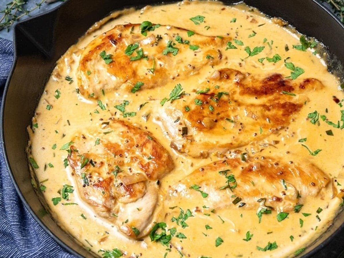 Creamy Mustard Chicken — International recipe