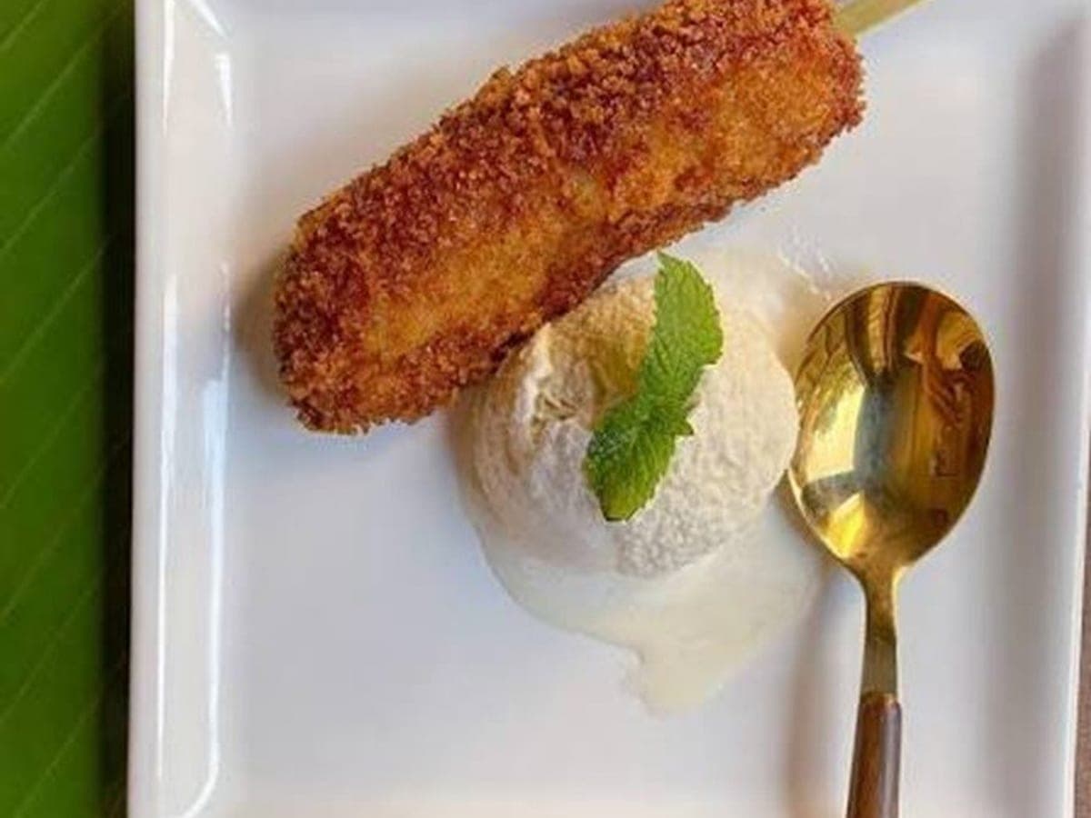 Fried cocoy banana — International recipe
