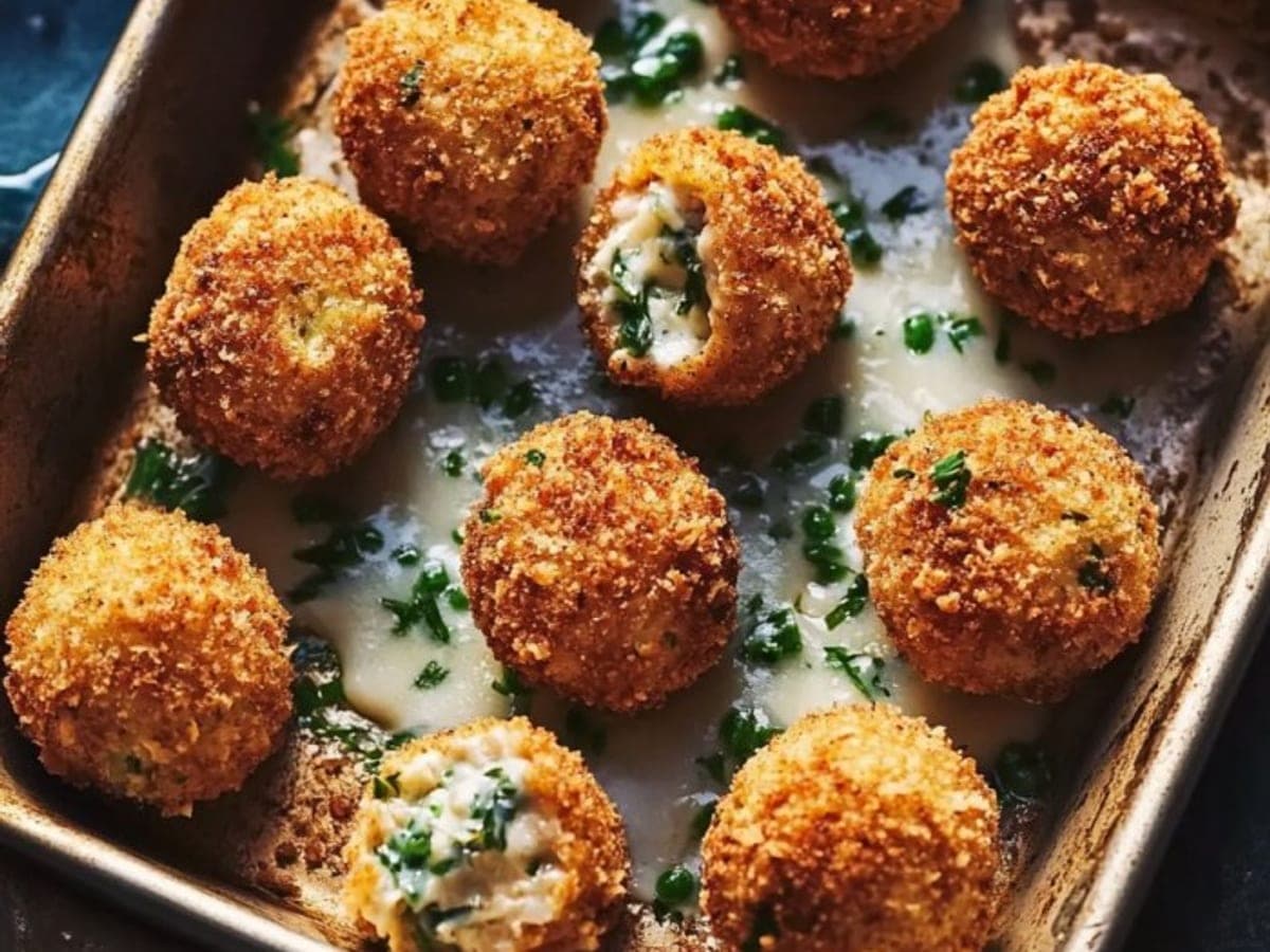 Jamon & wild garlic croquetas — Spanish recipe