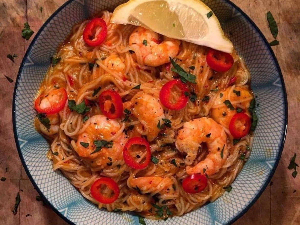 Laksa King Prawn Noodles — Malaysian recipe