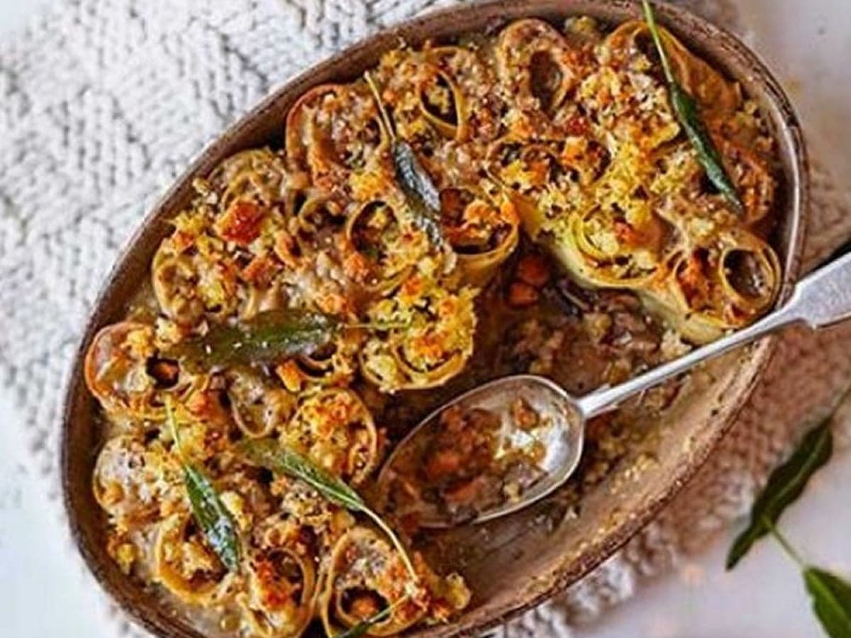 Mushroom & Chestnut Rotolo — British recipe