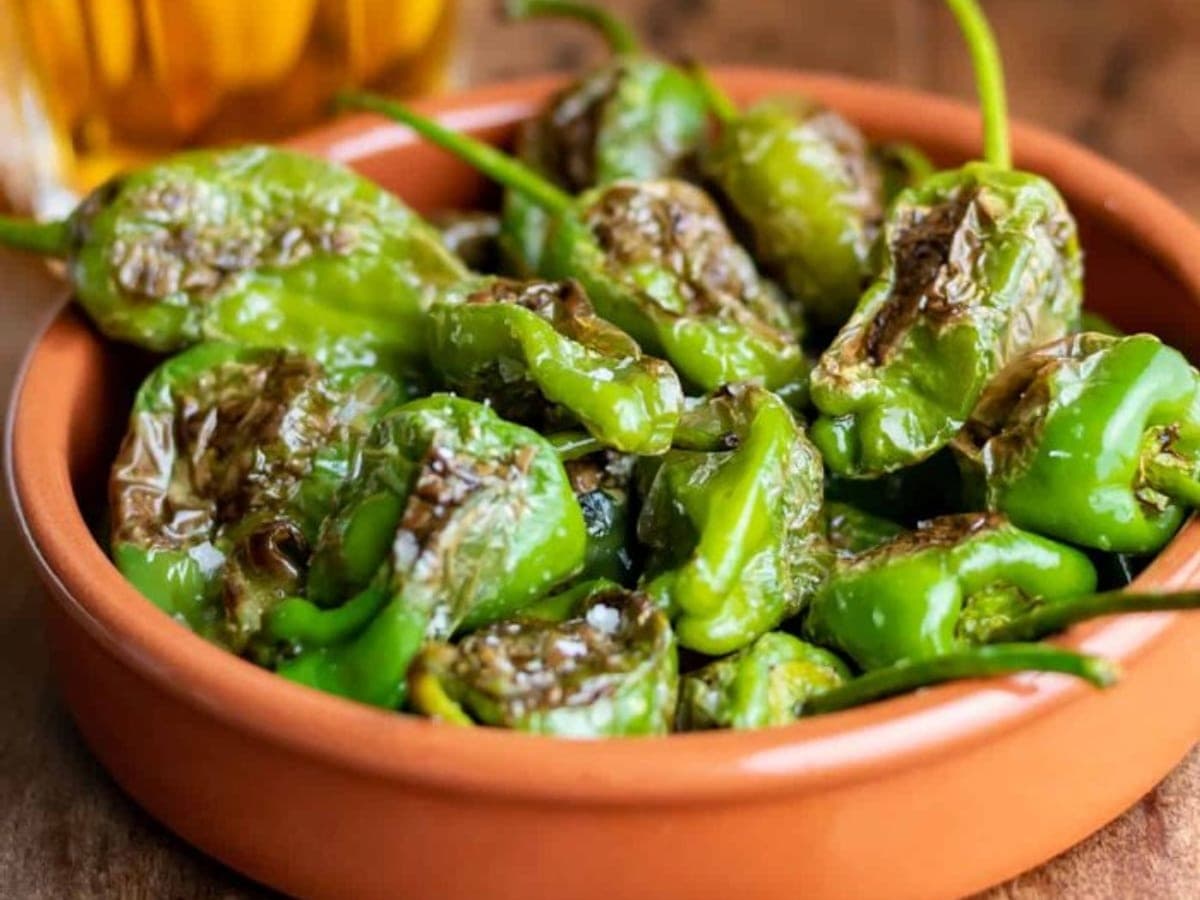 Padron peppers — Spanish recipe