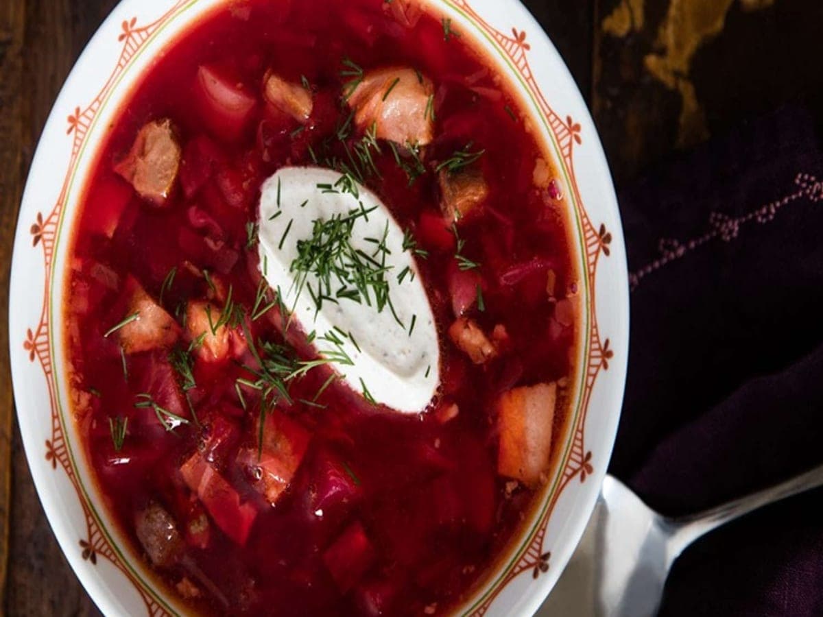 Pork rib bortsch — Polish recipe