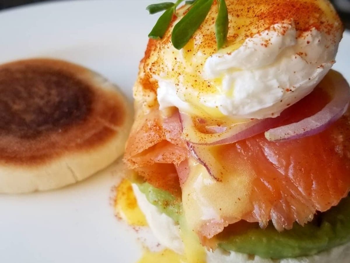 Salmon Eggs Eggs Benedict — United States recipe