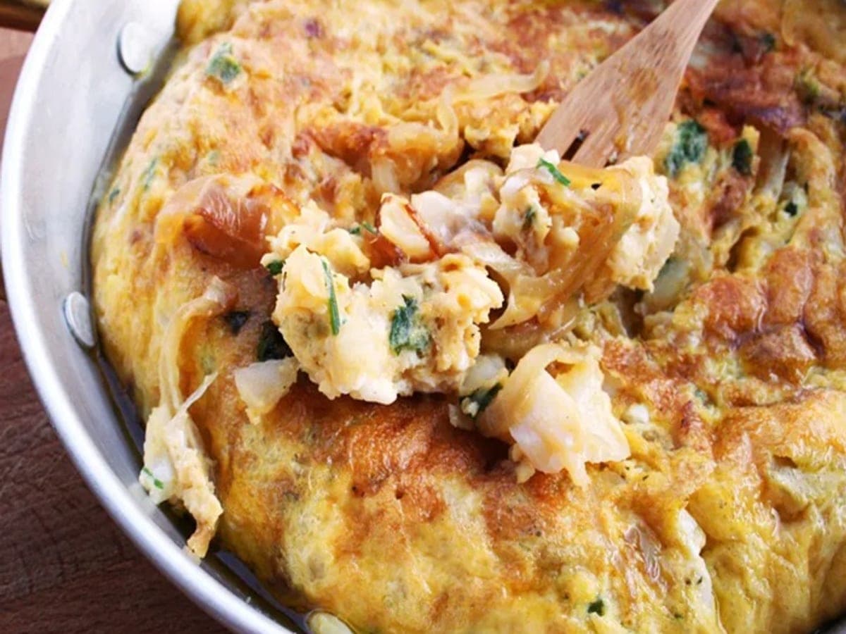 Salt cod tortilla — Spanish recipe