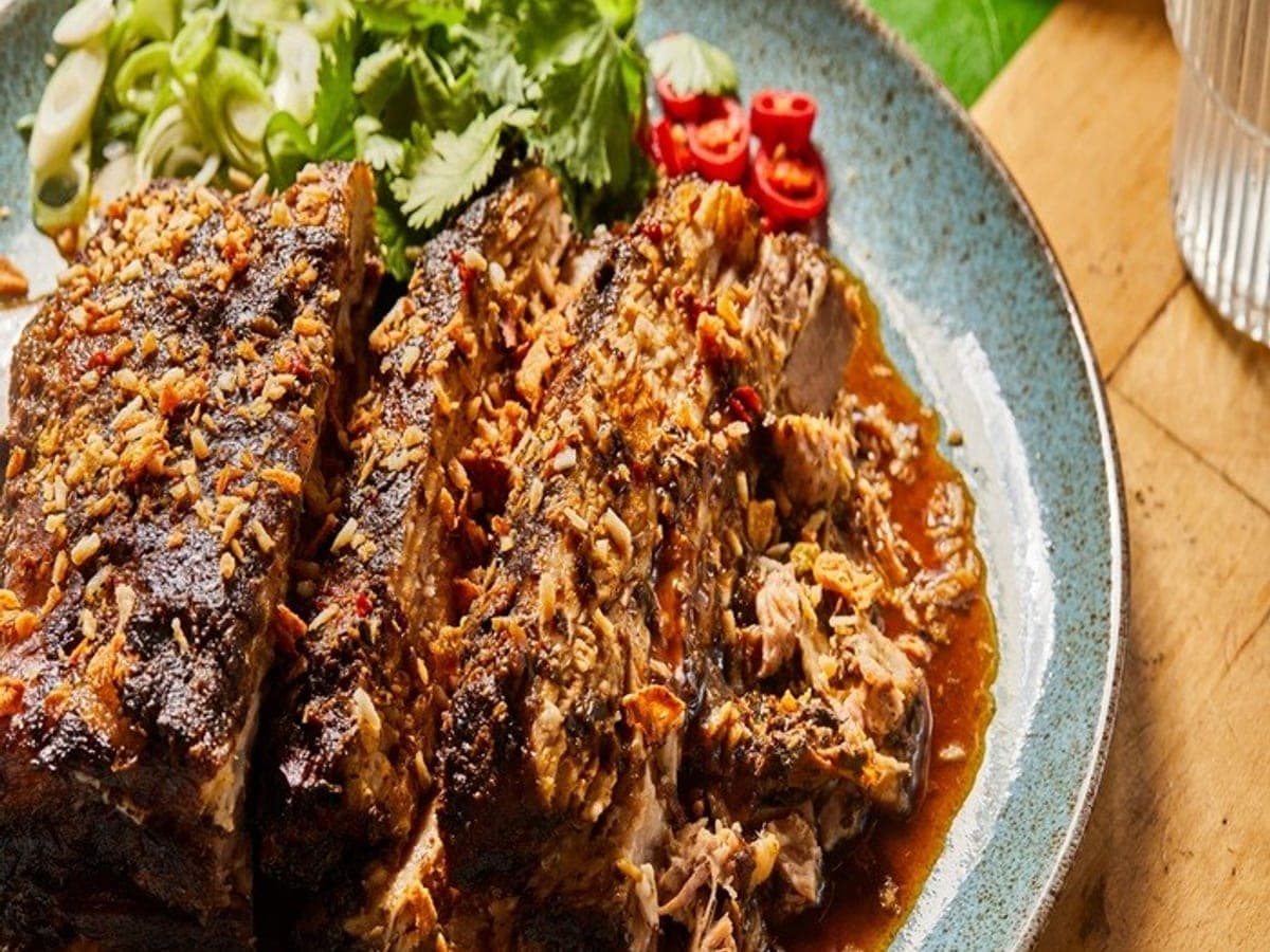 Slow-cooked, Wadadli-spiced Cubano pork belly — International recipe