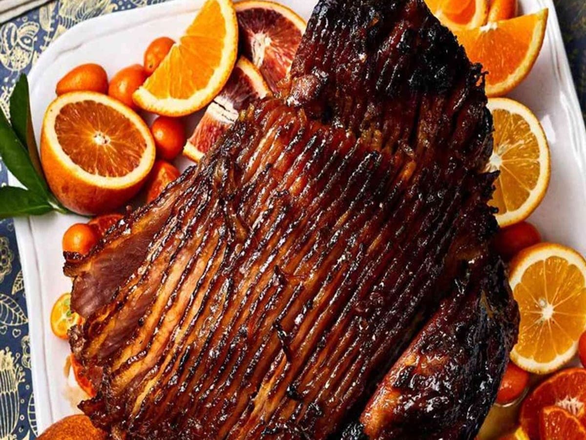 Slow-roasted ham with lemon, garlic & sage — Polish recipe