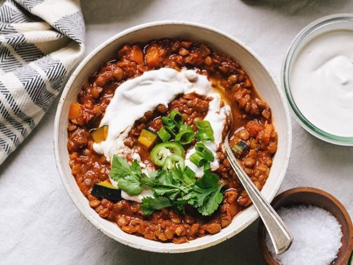 Smoky Lentil Chili with Squash — British recipe