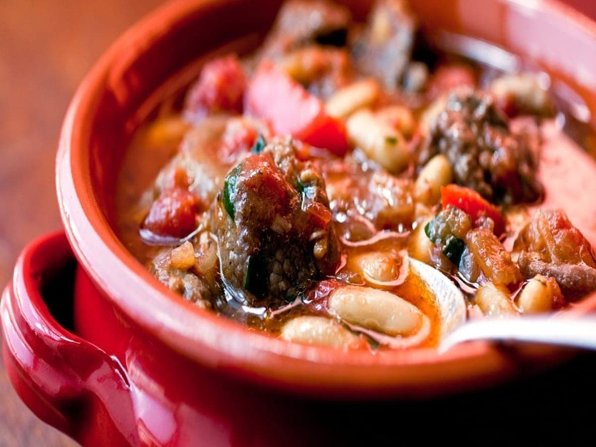 Spanish-style slow-cooked lamb shoulder & beans — Spanish recipe