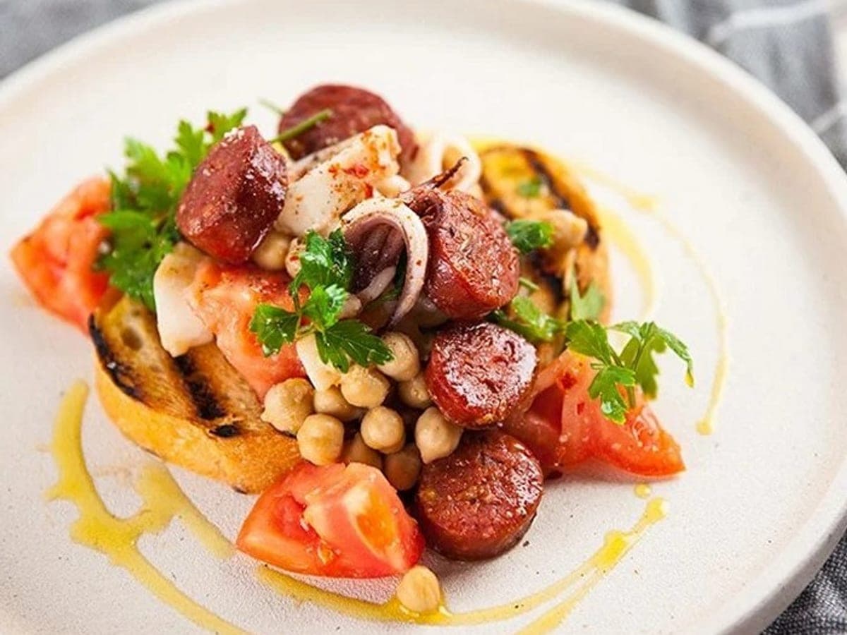 Squid, chickpea & chorizo salad — Australian recipe
