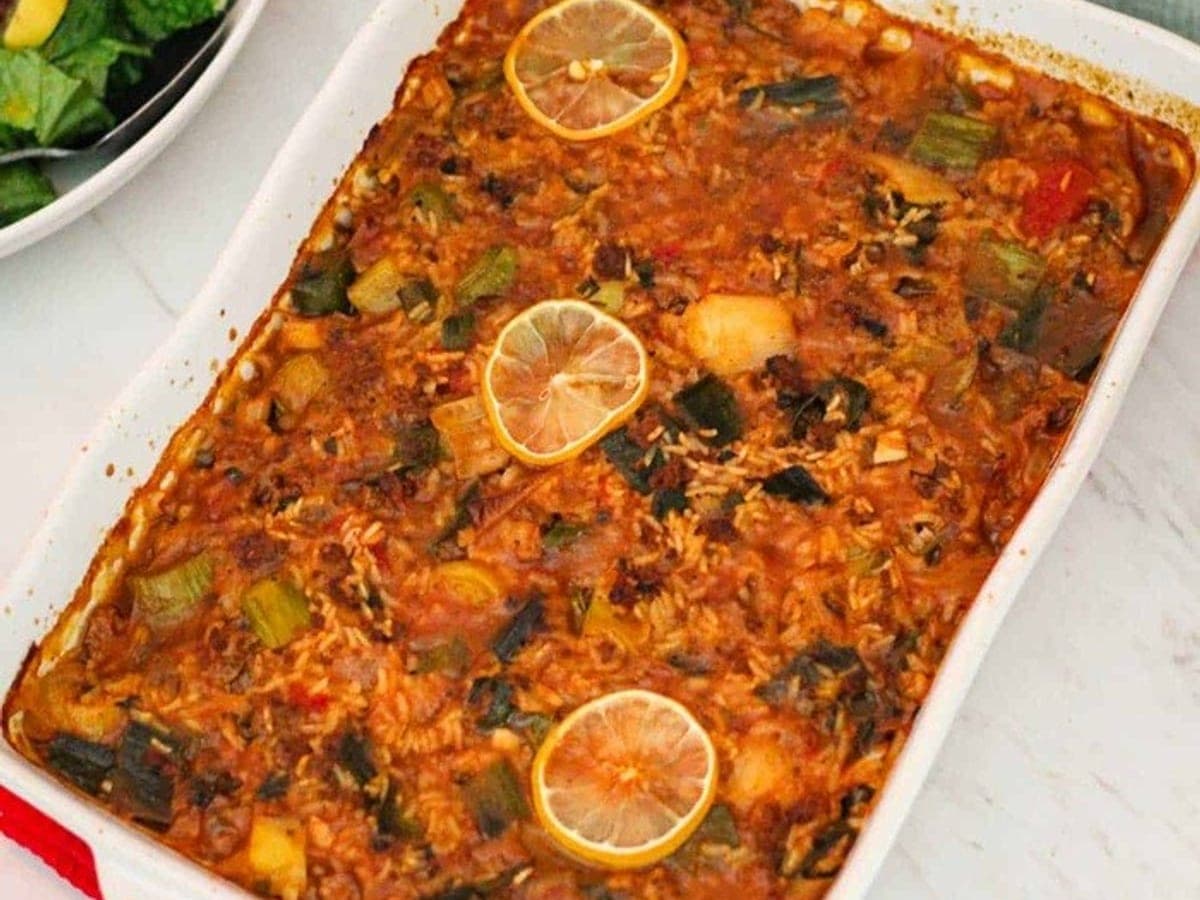 Tavë me Presh ska Mish Meatless Leek Bake — International recipe