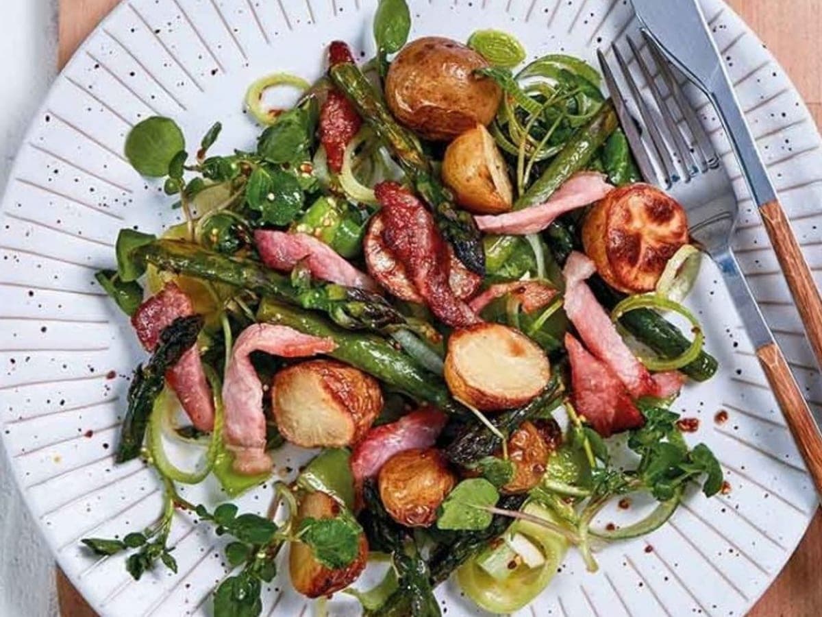 Warm roast asparagus salad — Australian recipe