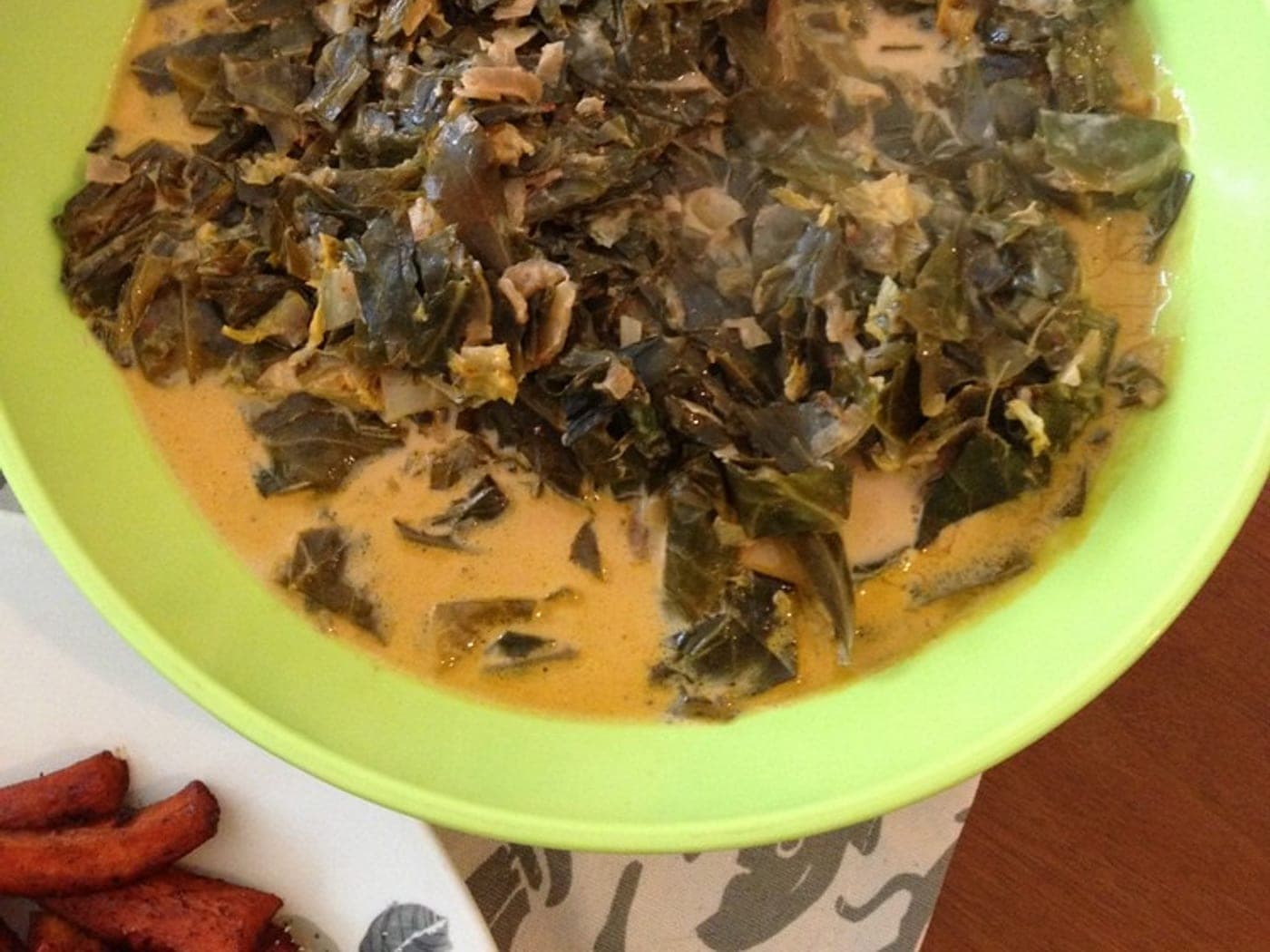 Collard greens with smoked turkey — Tribal People Try recipe