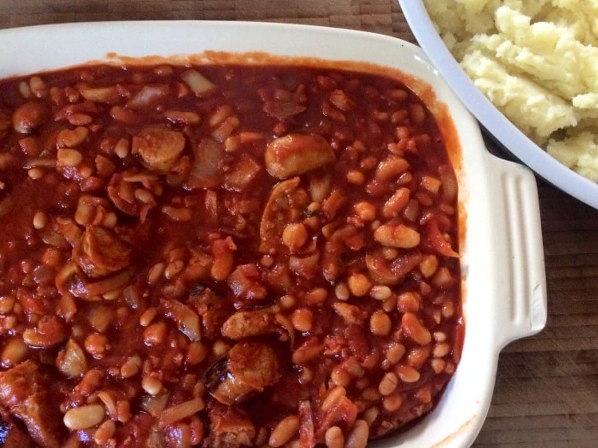 Bean & Sausage Hotpot — British recipe