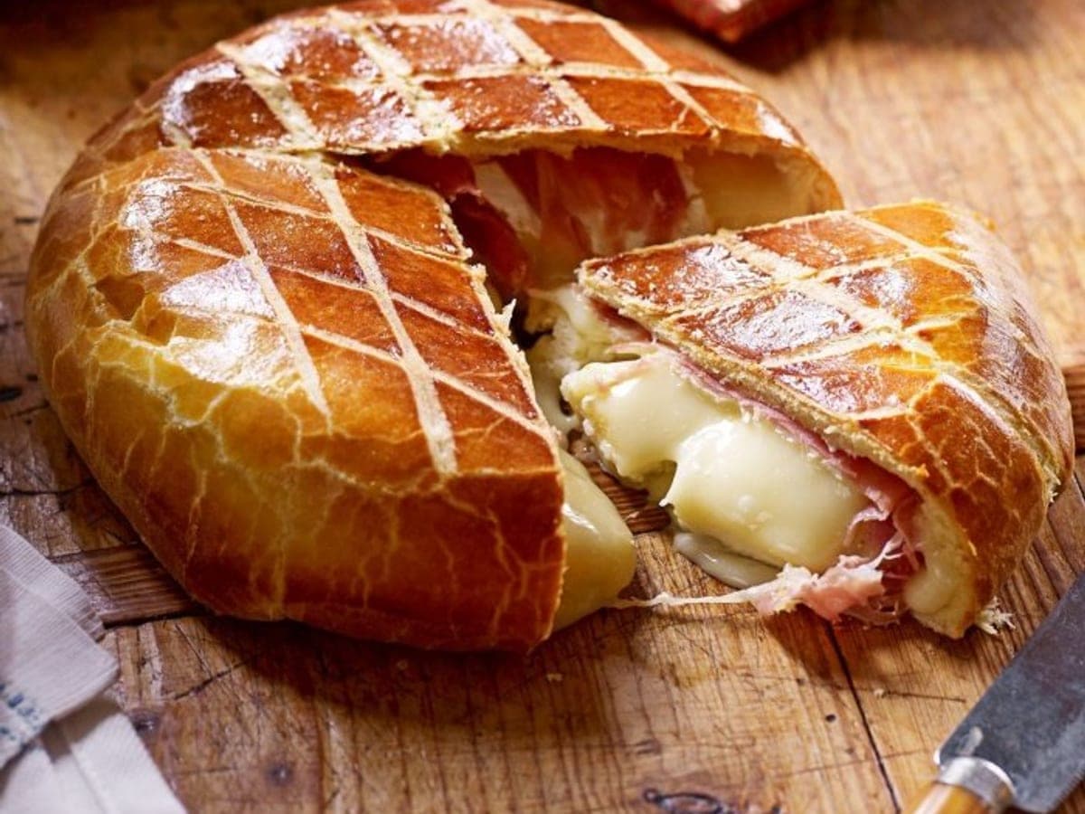 Brie wrapped in prosciutto & brioche — France recipe