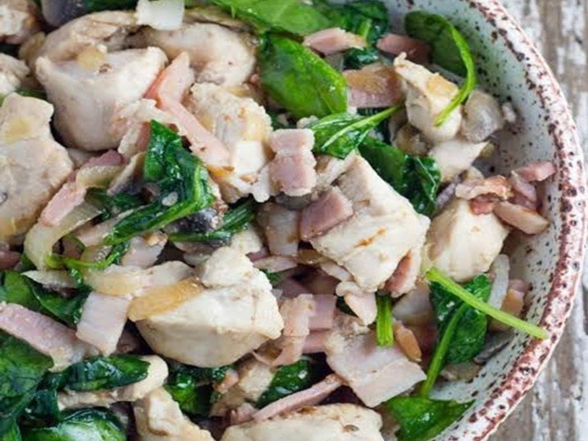 Chicken Salad With Mushrooms and Bacon — International recipe
