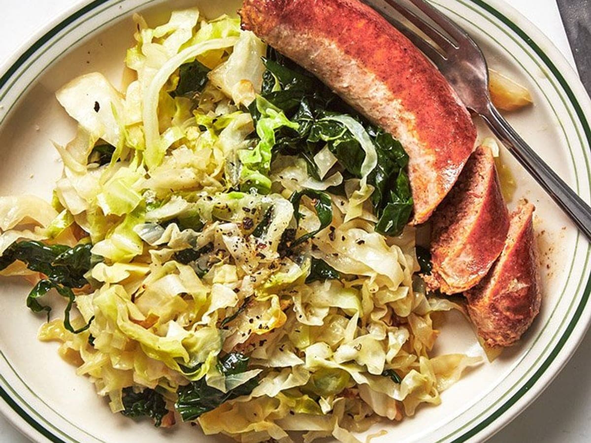 Crispy Sausages and Greens — Irish recipe